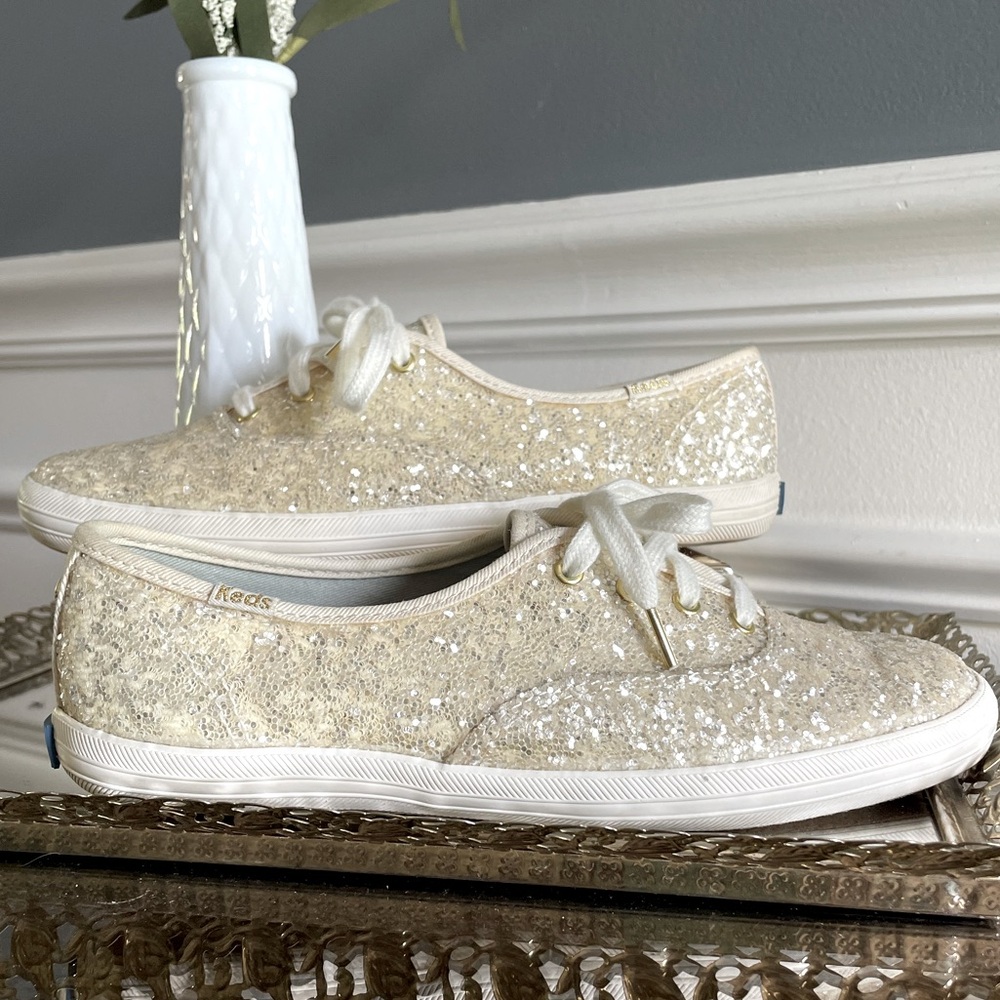 Kate Spade x Keds Glitter Champion sneaker- size 6